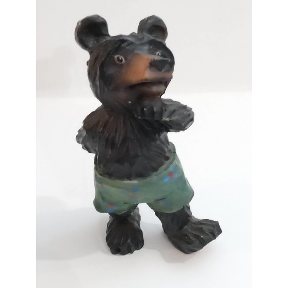Vintage Black Bear Family Resin Figures Set of 4 Boyd Bear Foot & Other (b9) - Picture 3 of 7